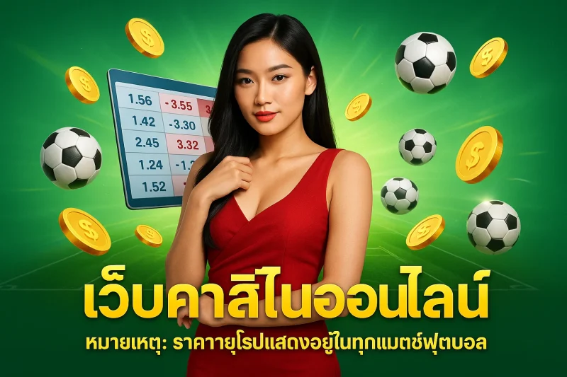 หมายเหตุ: ราคายุโรปแสดงอยู่ในทุกแมตช์ฟุตบอล